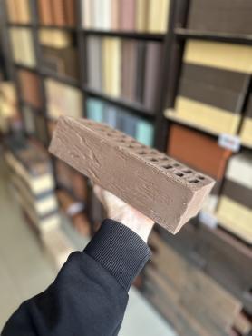 Кирпич лицевой одинарный фактурный Амстердам Премиум (Шоколад) Лофт  250x120x65 без ндс